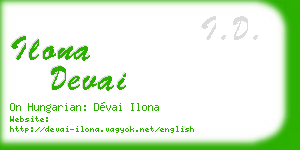 ilona devai business card
